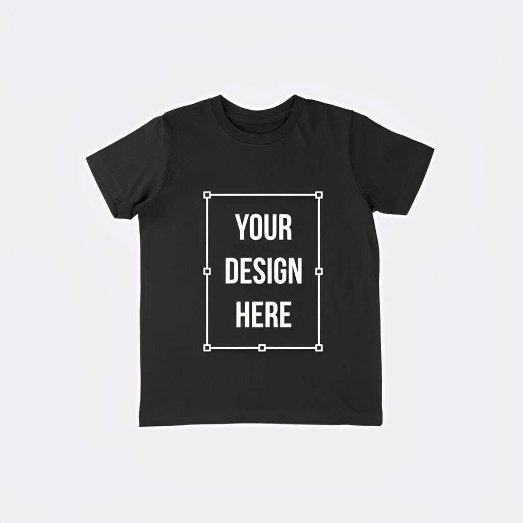 black t-shirt mockup