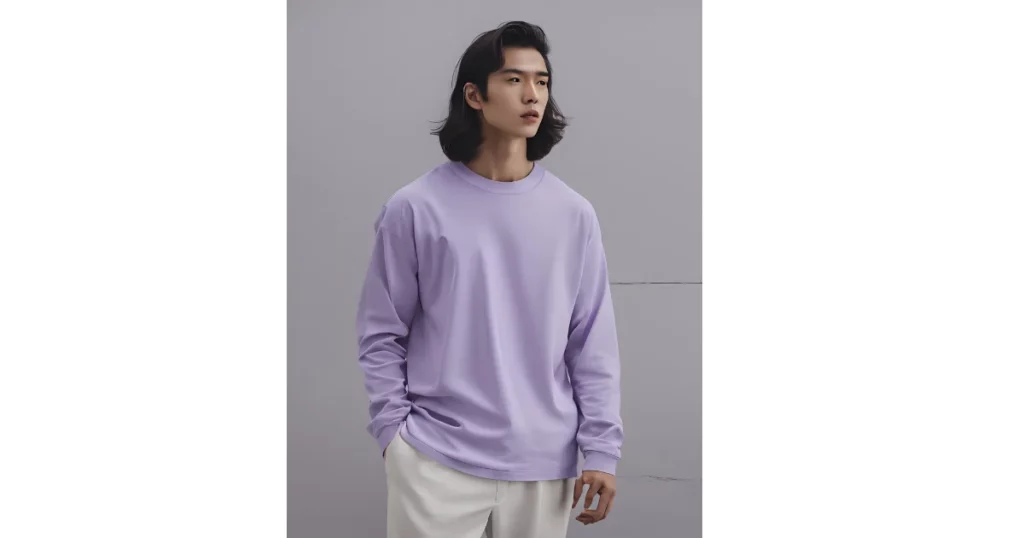 lavender tshirt masculine colors