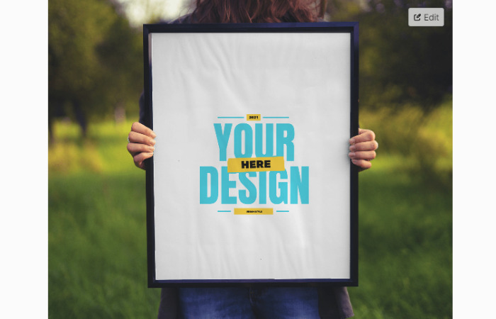 poster in hand PSD mockups - free poster mockup 