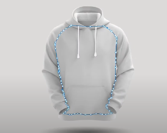 different portion in hoodie