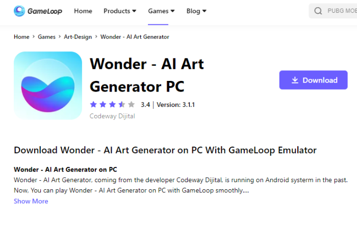 Wonder - AI Art Generator para iPhone - Download