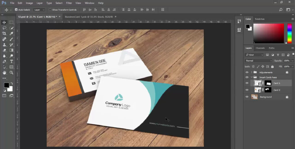 how to use business card mockup