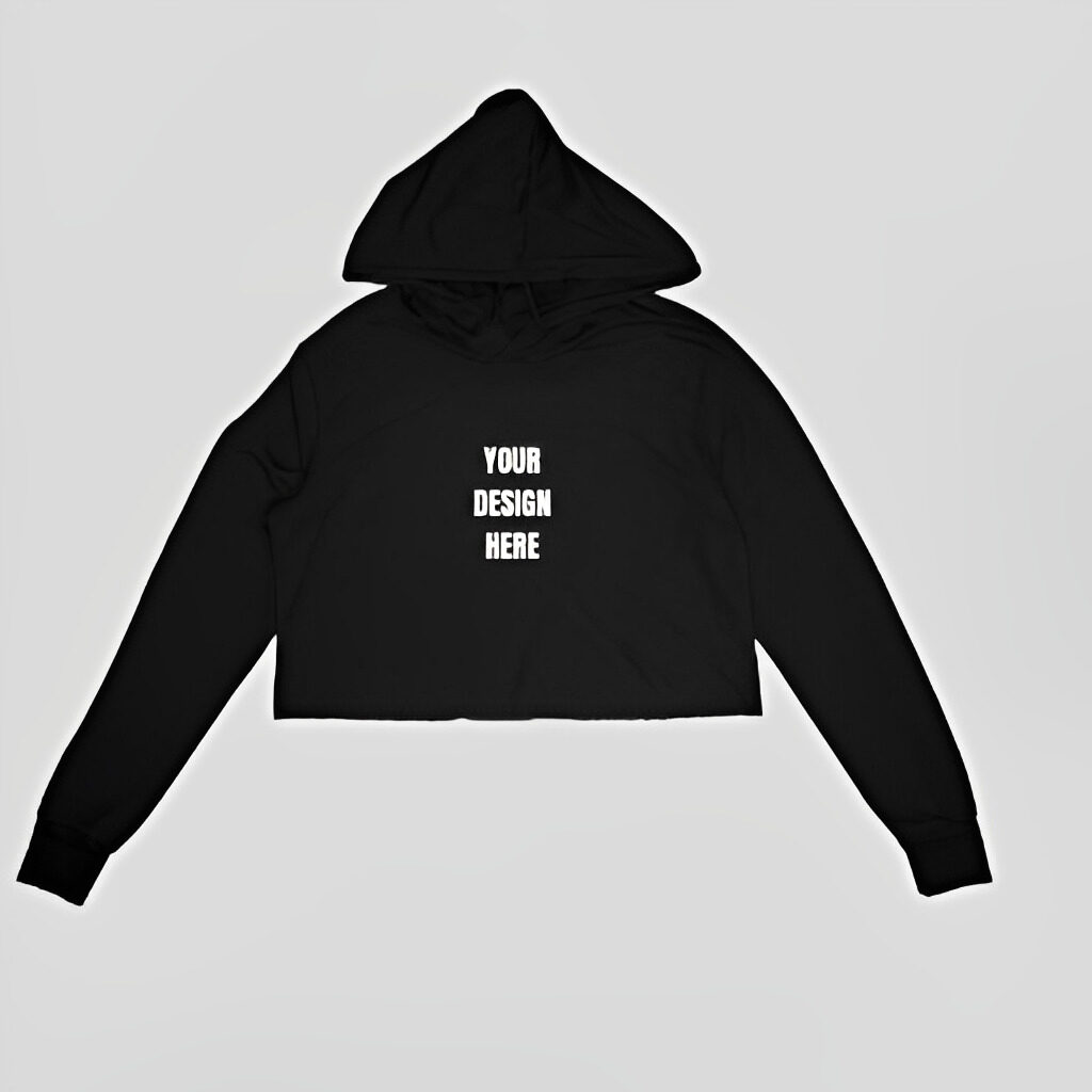 la cropped hoodie mockup