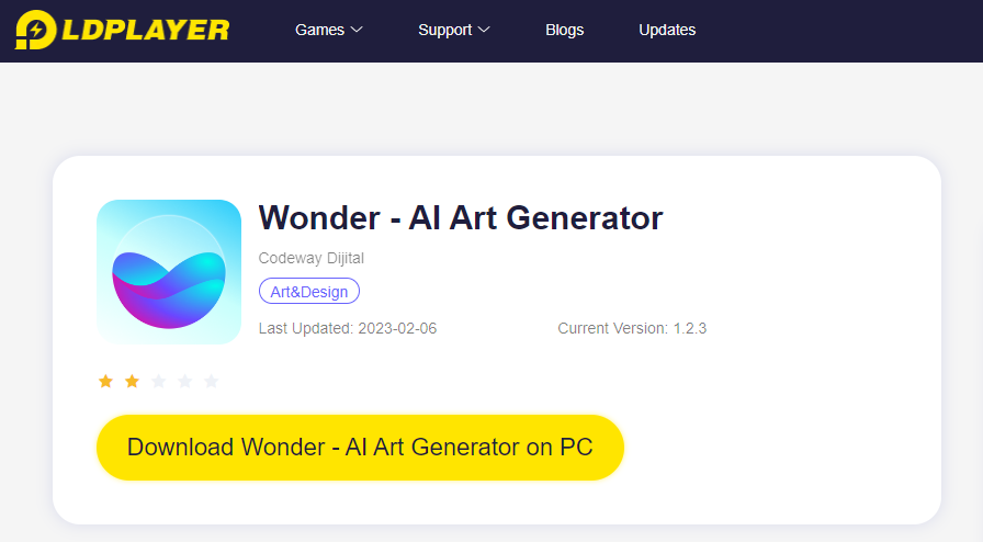 ldplayer wonder ai art generator