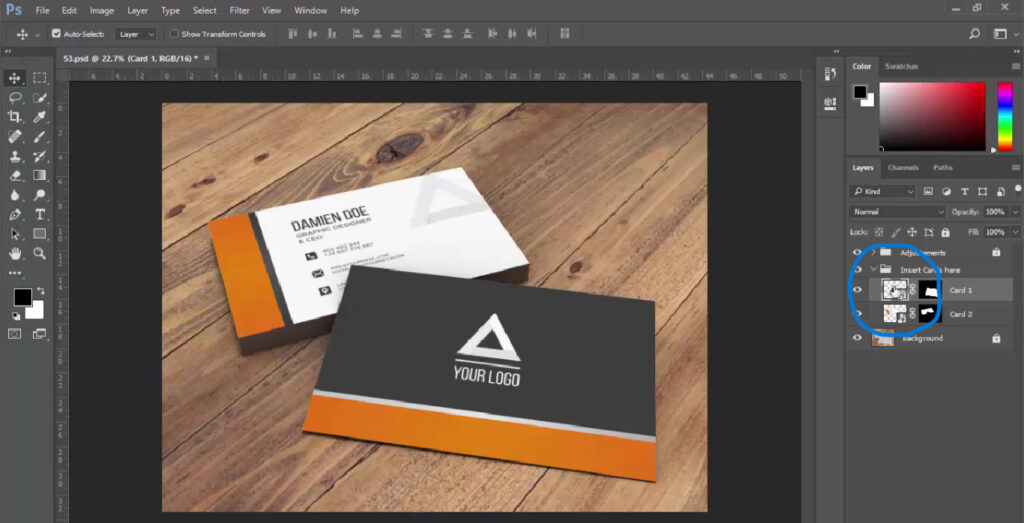 How to Use Business Card Mockup With Photoshop