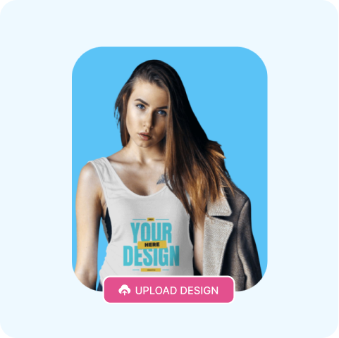 Upload in tank top mockup free