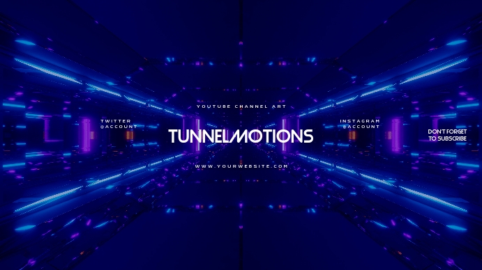 tunnel motion template youtube banner