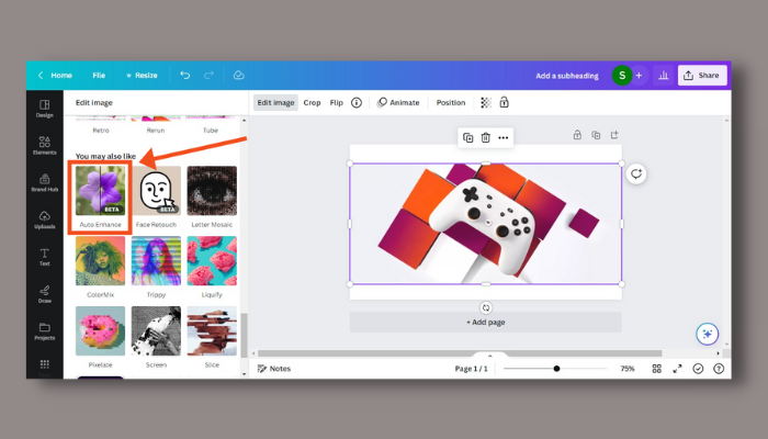auto enhance canva