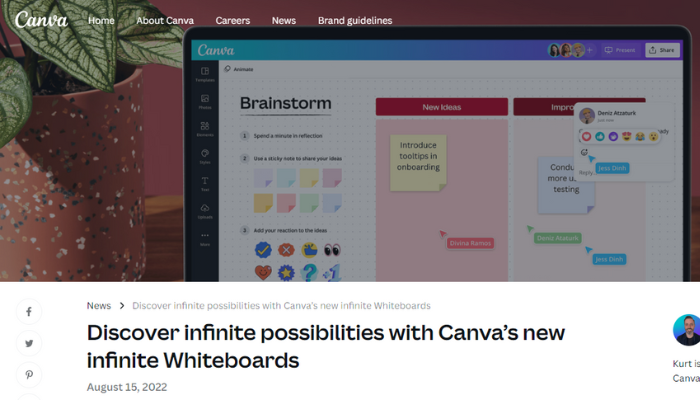 canva infinite whiteboard