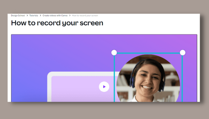 record screen in canva