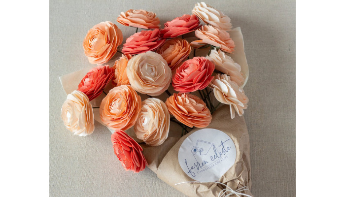 a paper bouquet