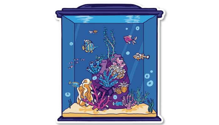 aquarium laptop decal