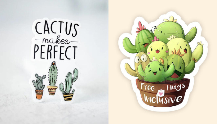cactus car sticker design ideas