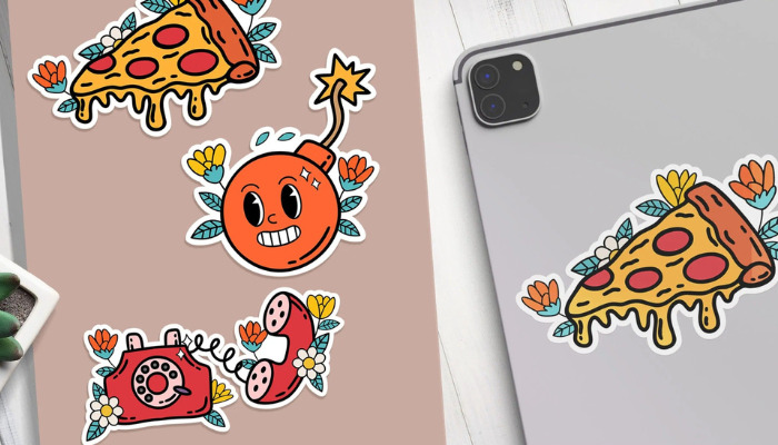 cute groovy stickers