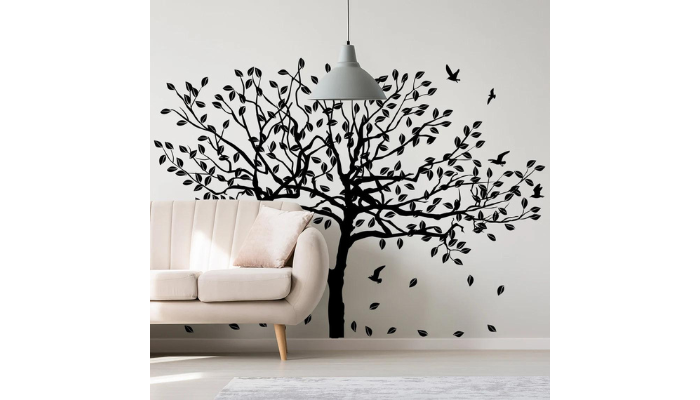 leafy tree wall decal