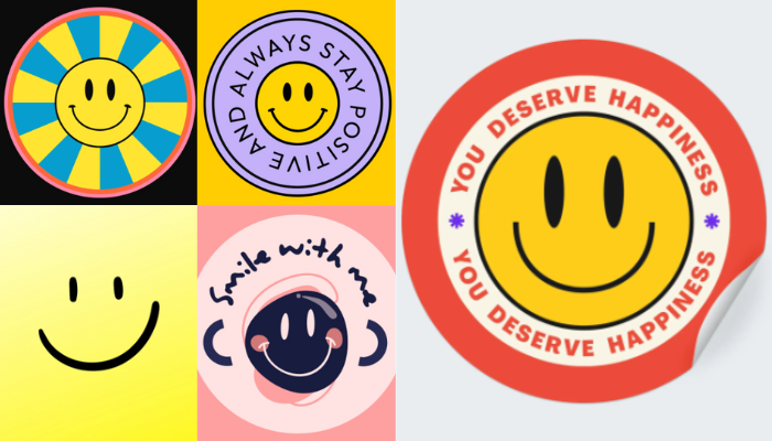 smiley face car stickers design ideas