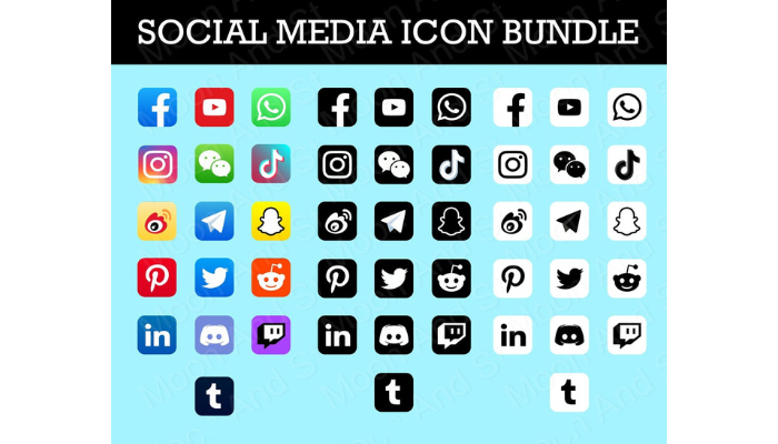 social site icons and logos