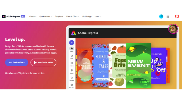 adobe express | alternativas a canva