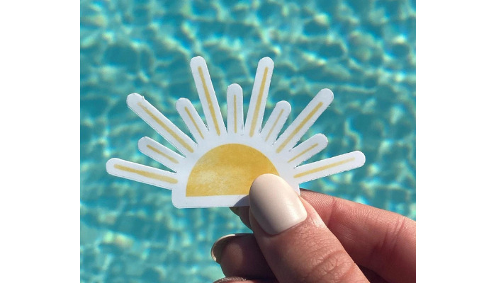 artsy sun - laptop sticker ideas