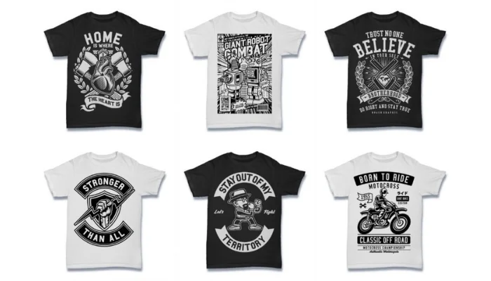 black and white tshirt design ideas