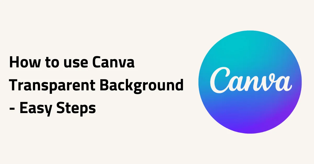 How to Use Canva Transparent Background – Easy Steps