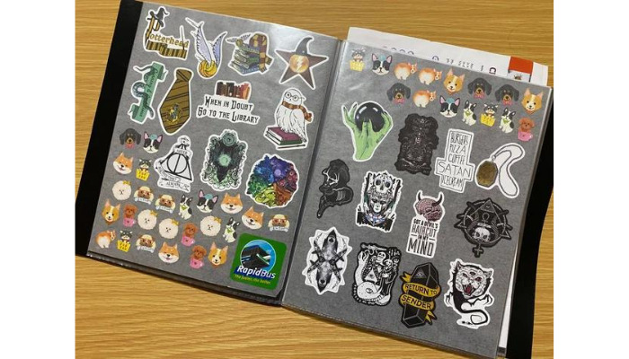 clipboard - sticker storage ideas