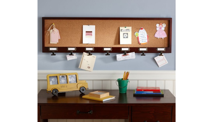 cork board - sticker storage ideas