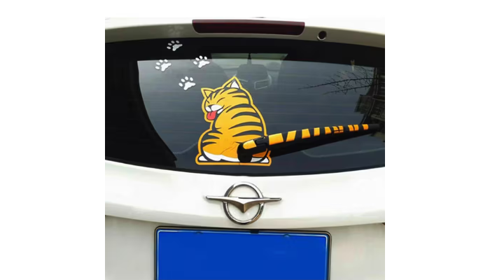 cute cat car - windshield sticker ideas