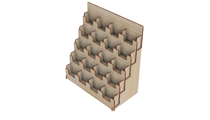 display stand - 20 pockets, 4x4x1.5