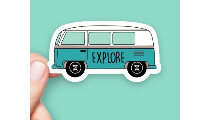 explore retro - laptop sticker ideas