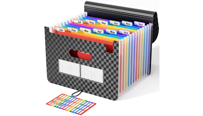 folder in accordion - sticker storage ideas
