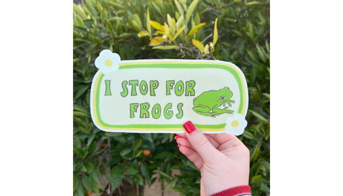 i stop for frogs