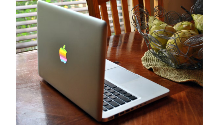 rainbow apple logo - macbook sticker ideas