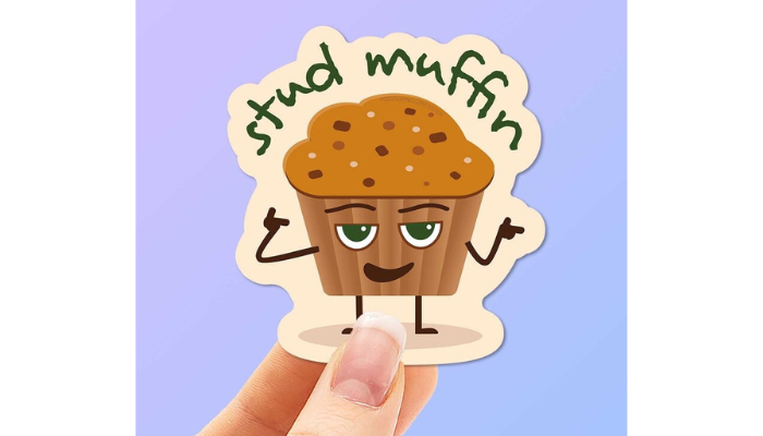 stud muffin - laptop sticker ideas