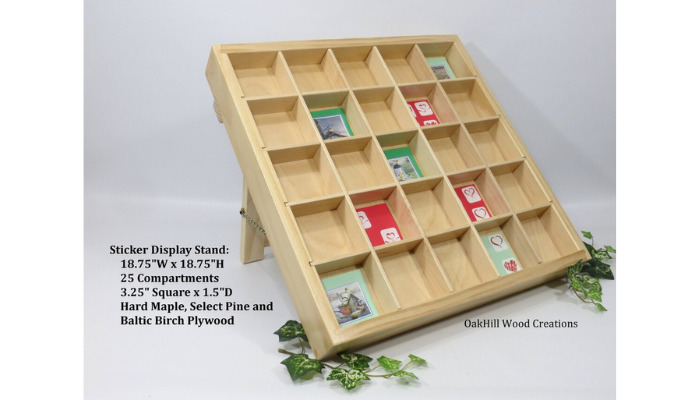 tabletop display- 25 compartments