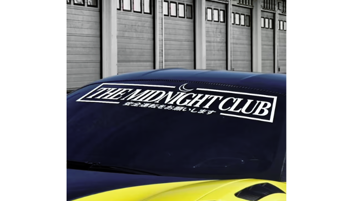 the midnight club - windshield sticker ideas