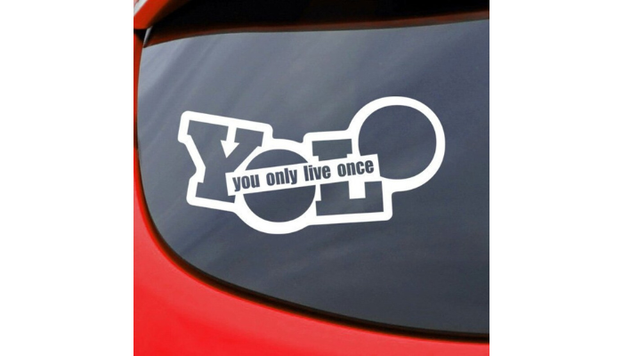 yolo - windshield sticker ideas