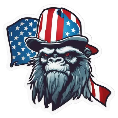 Yeti american flag logo sticker ideas