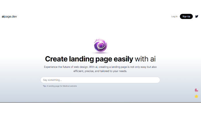 aipage.dev - generate landing page with ai