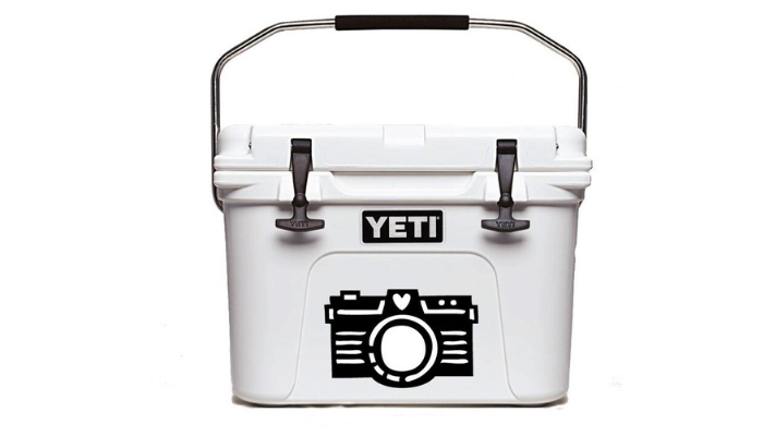 camera decal - yeti cooler sticker ideas