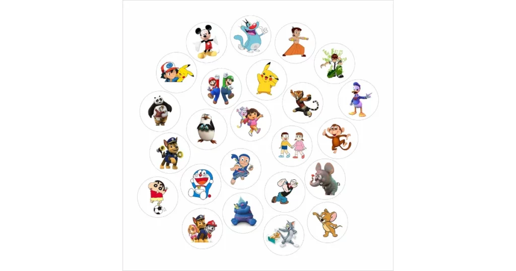 cartoon characters - diy sticker ideas