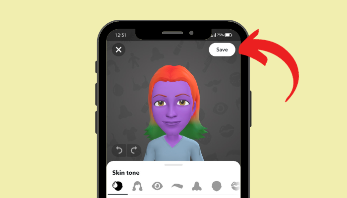 click save option on how to change snapchat ai gender
