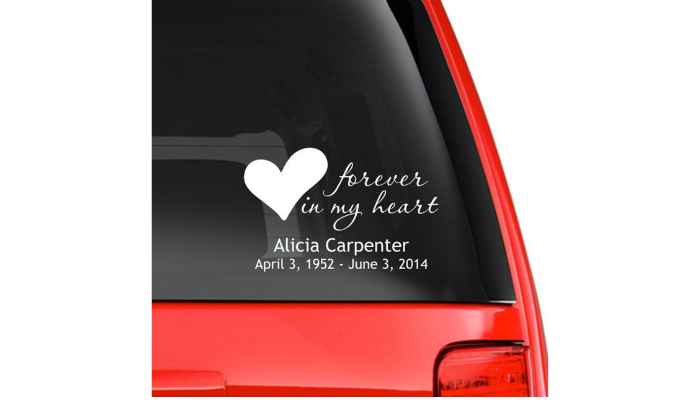 forever - in loving memory sticker ideas