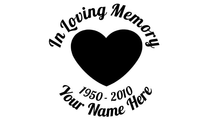 heart sign - in loving memory sticker ideas