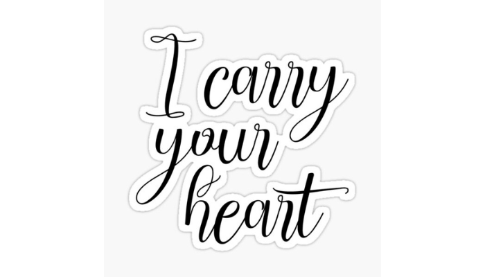 i carry your heart - in loving memory sticker ideas