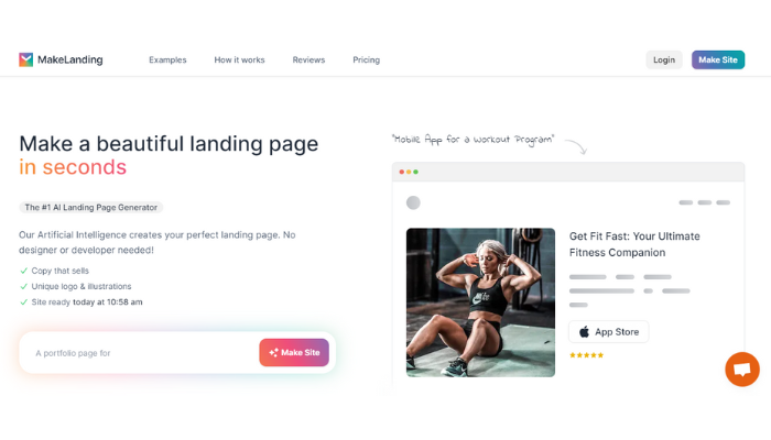 makelanding - best ai landing page generator