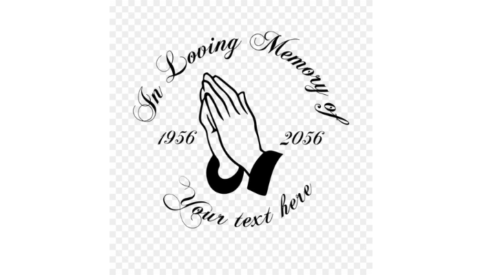 praying hands - in loving memory sticker ideas