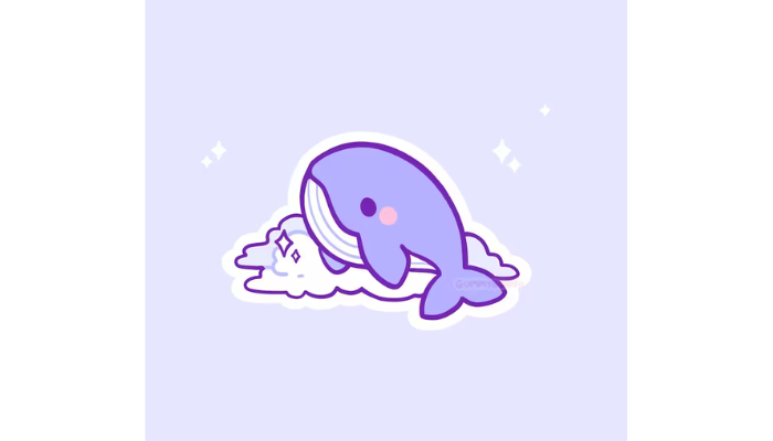 stickers with galaxy whales - cute diy sticker ideas