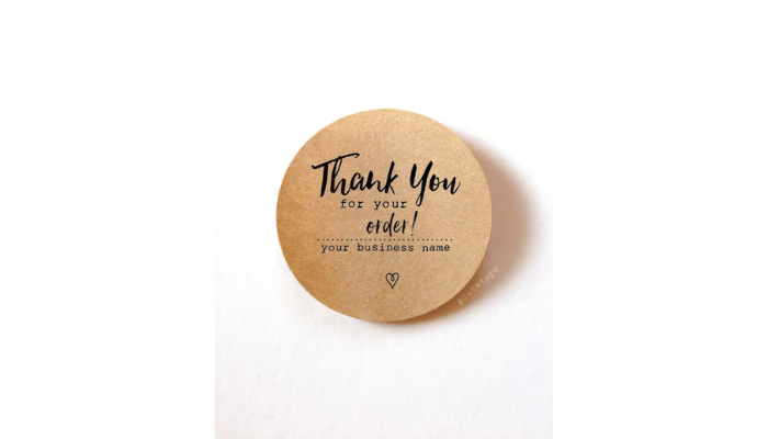 thank you for your order sticker