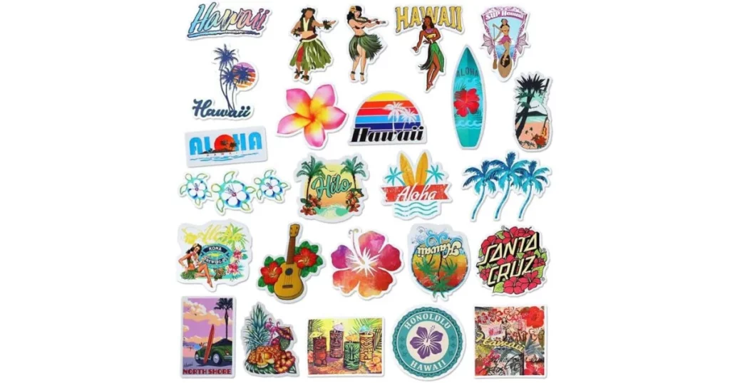 tropical themes - diy sticker ideas